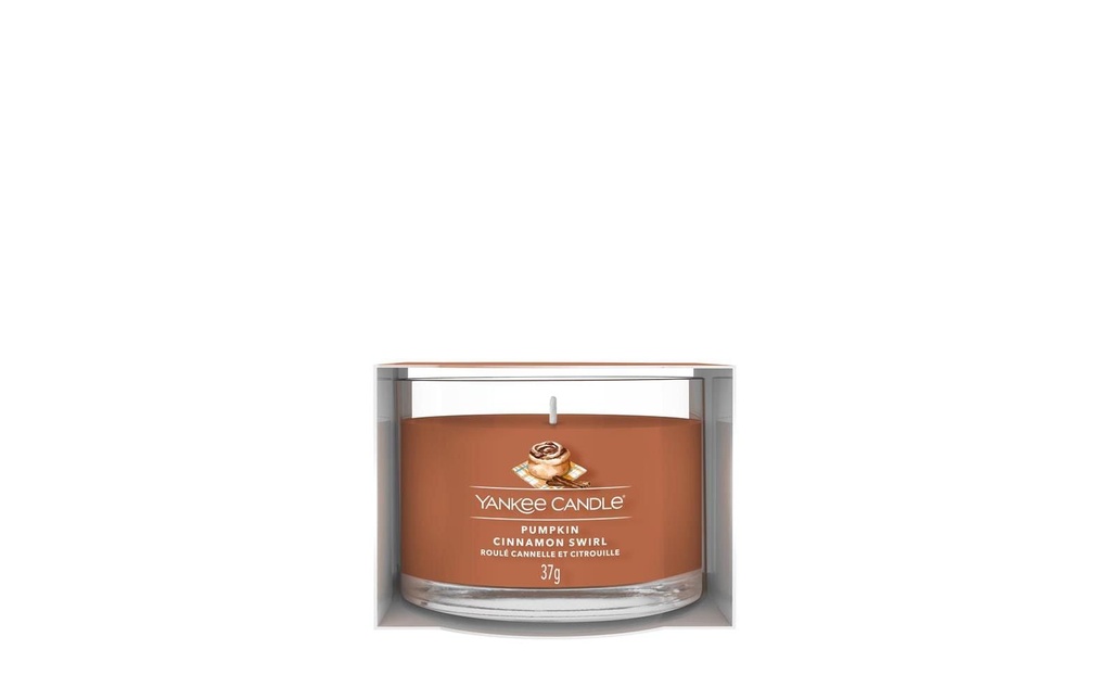 Yankee Candle Signature Bougie parfumée Pumpkin Cinnamon Swirl Signature Filled Votive
