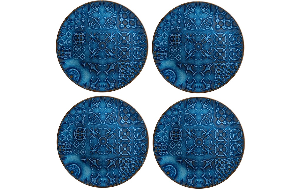 Mäser Assiette de présentation Tiles 33 cm, 4 pièces, bleu
