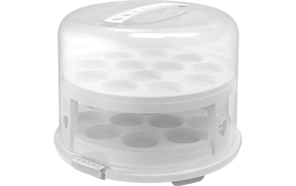 Rotho Boîte de transport pour gâteau Fresh XL Transparent/Blanc