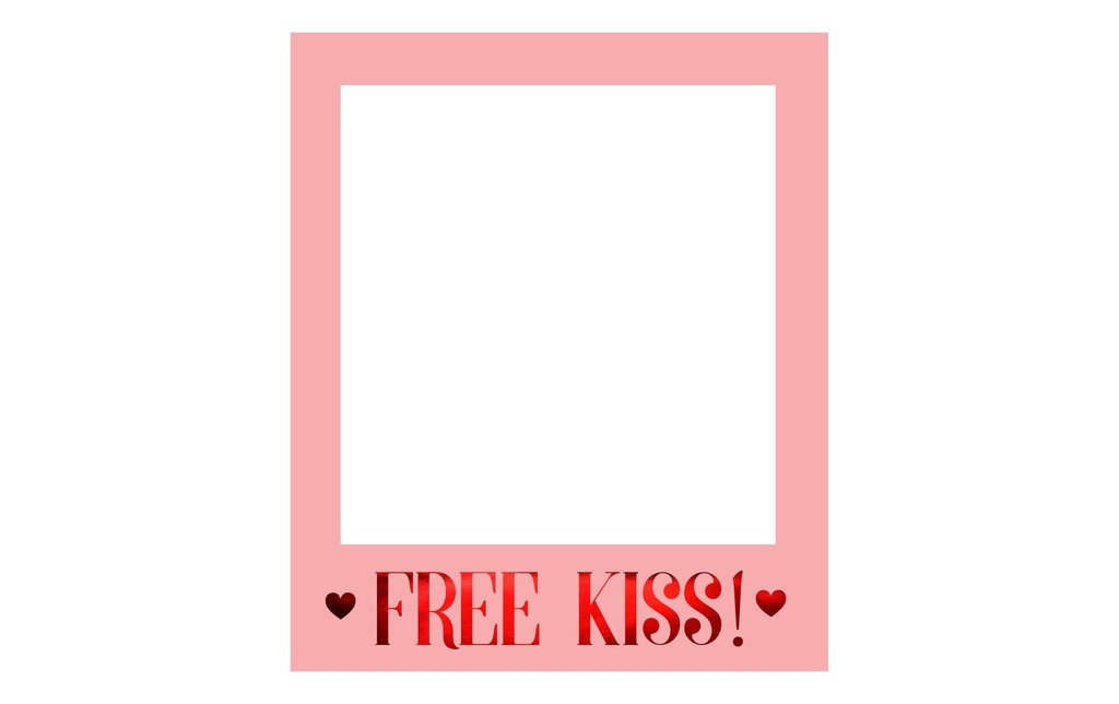 Partydeco Accessoires de mariage Free Kiss 50 x 59.5 cm, rose