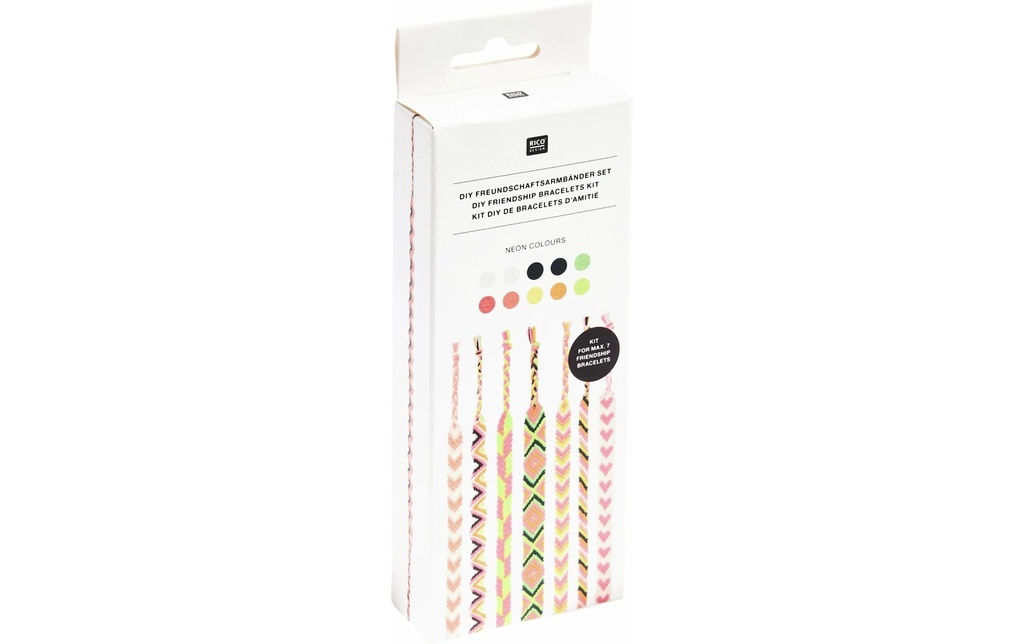 Rico Design DIY Set de bracelets d'amitié Couleurs néon