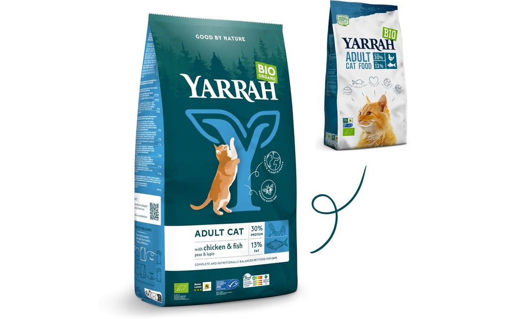 Yarrah Alimentation sèche bio Adult poulet & poisson 2.4 kg