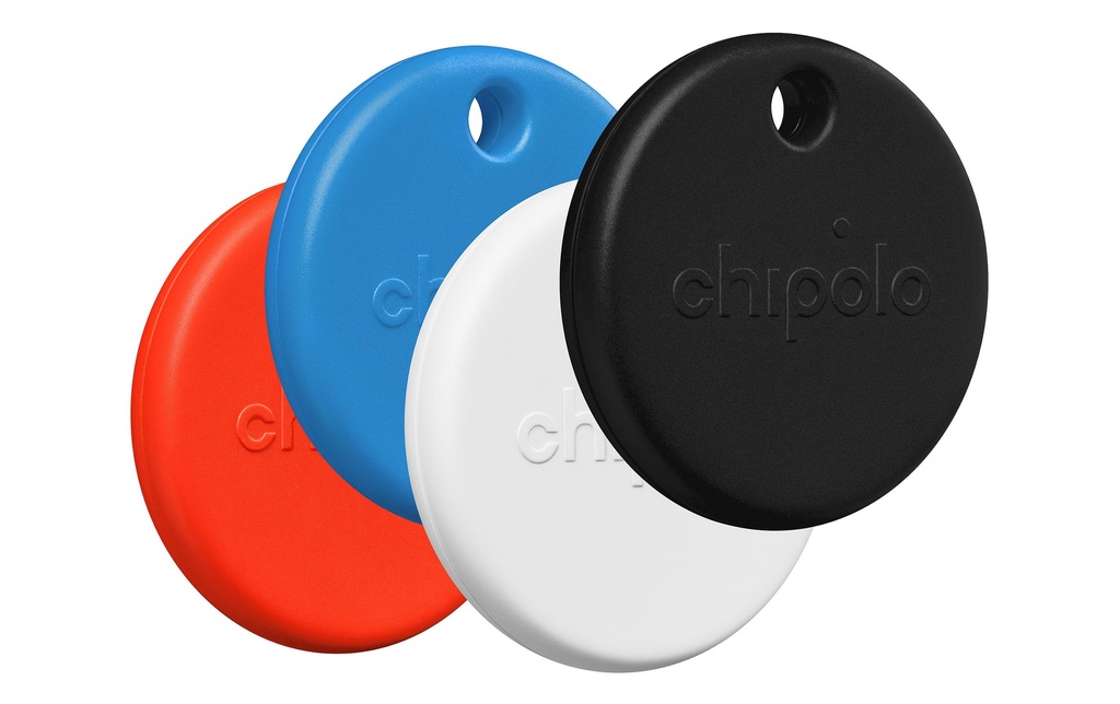 Chipolo POP Lot de 4 Blanc/Noir/Bleu/Rouge