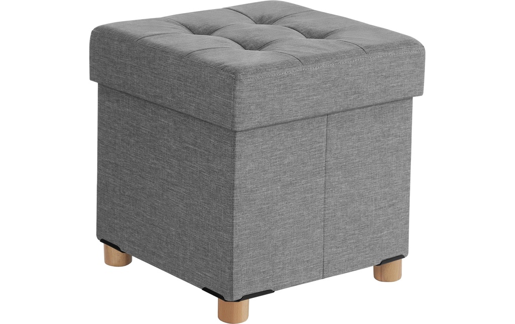 Songmics Coffre-siège avec espace de rangement, Gris clair