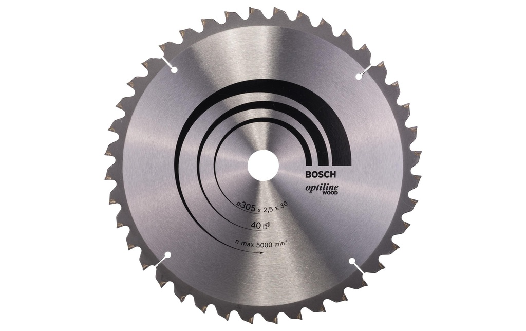 Bosch Professional Lame de scie circulaire Optiline Wood, 305 x 30 x 2.5 mm, Z 40