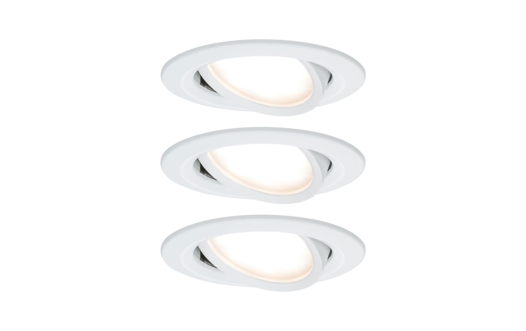 Paulmann Spot encastré Nova Plus Coin Set, 3 x 6 W, 2700 K, blanc