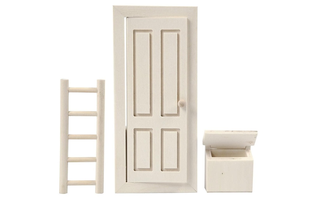 Creativ Company Mini-meubles Porte du Père Noël secret avec boîte aux lettres 18 cm