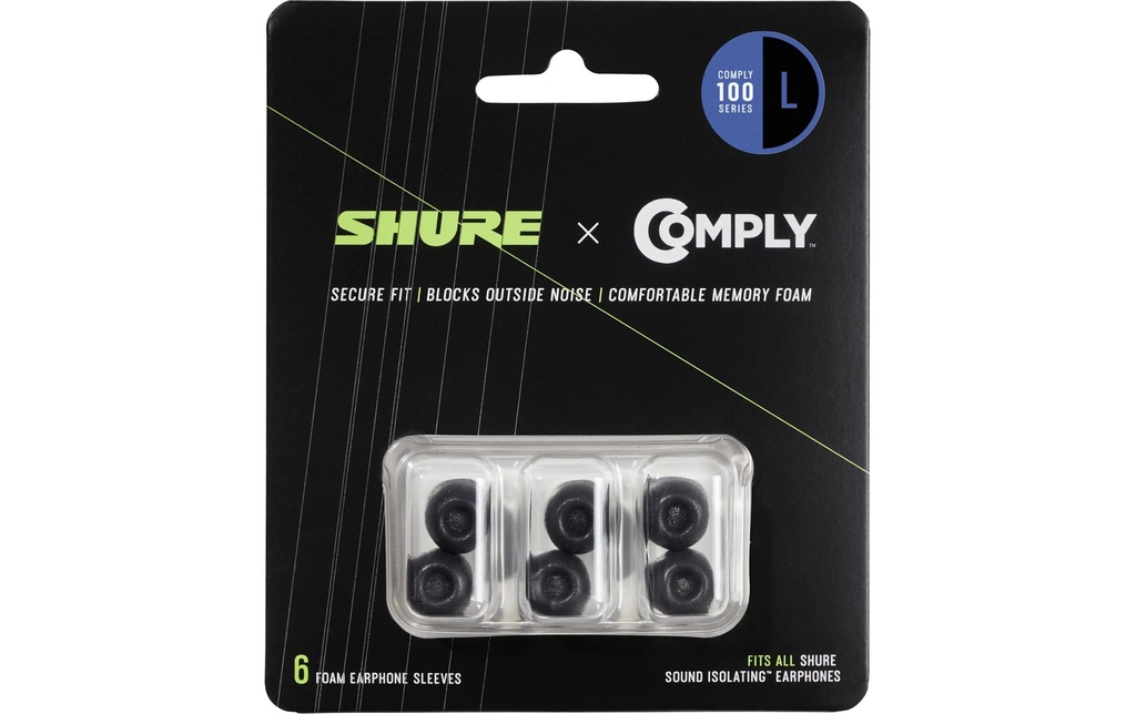 Shure Embouts auriculaires EACYF1-6L 6 pièces
