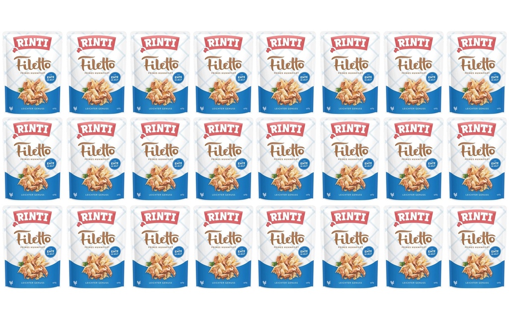 Rinti Alimentation humide Filetto poulet + canard en gelée, 24 x 100 g