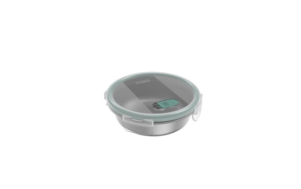 Rotho Boîte en acier inoxydable avec couvercle NALA 0.6 l, Argenté