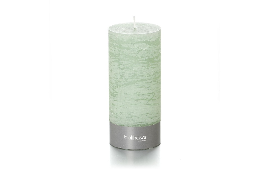 balthasar Bougie cylindrique Rustico 20 x 9 cm, vert clair