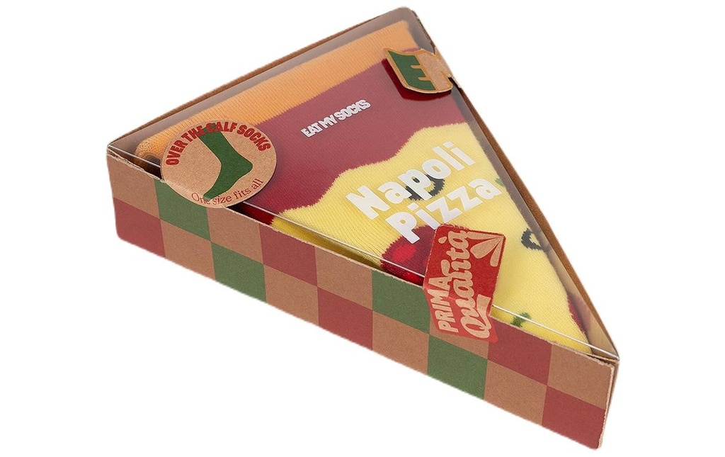 EatMySocks Chaussettes Napoli Pizza 1 paire, One Size