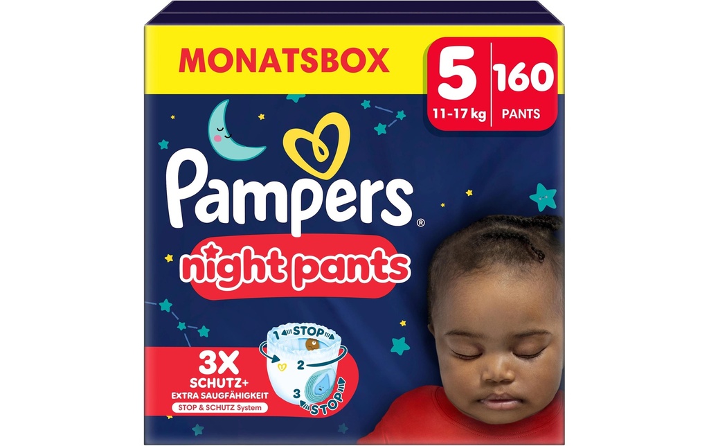 Pampers Couches de nuit Baby Dry Night Pants taille 5