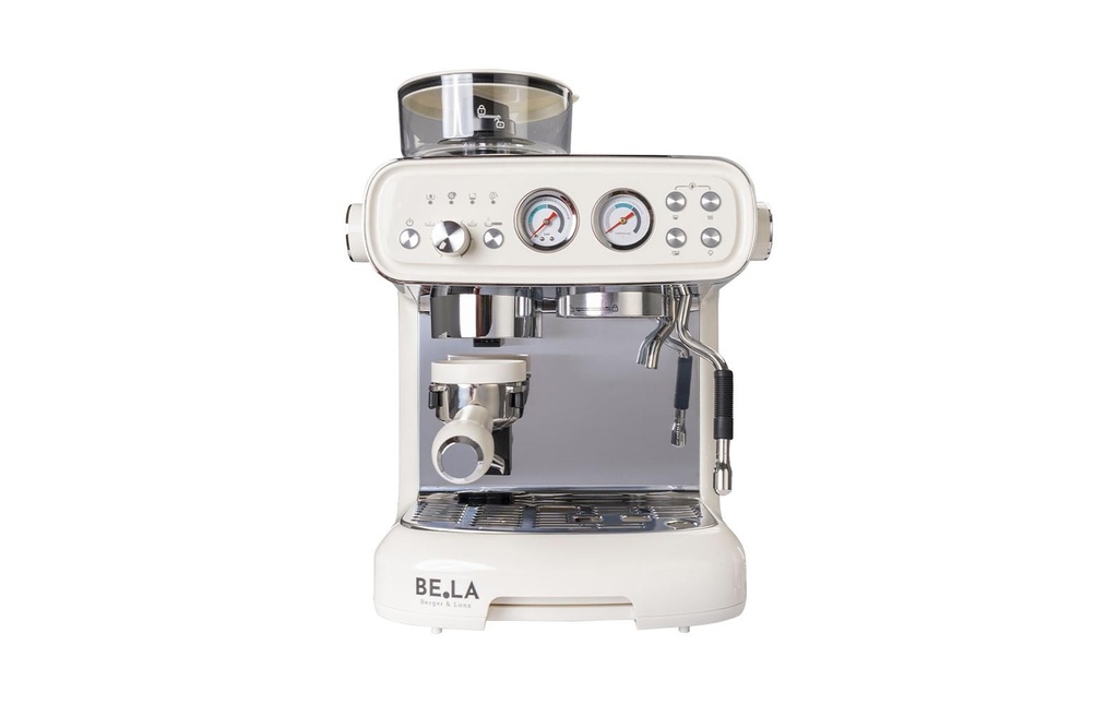 Berger Lanz Machine à expresso STK02BE Blanc/Crème