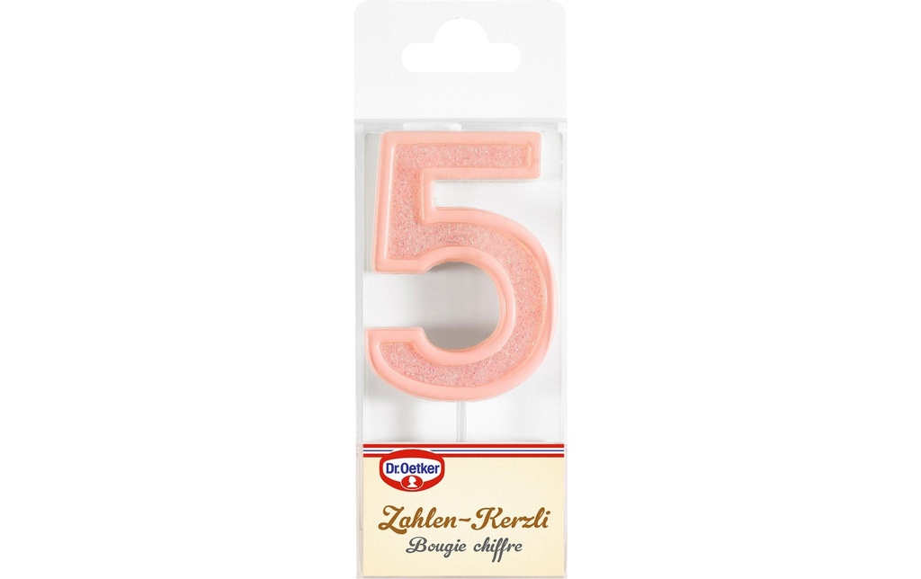 Dr.Oetker Bougie en forme de chiffre 5 1 Pièce/s