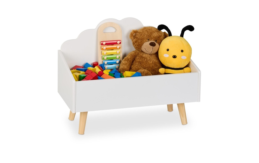relaxdays Coffre à jouets, MDF / pin