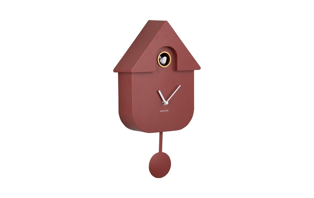KARLSSON Horloge murale Coucou Rouge foncé