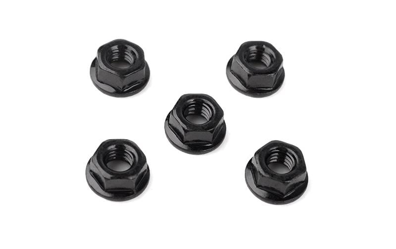 RC4WD Écrous à embase, Low Profile, M4, noir, 5 pièces