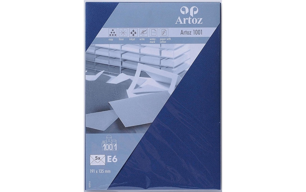 Artoz Enveloppe 1001, E6, 5 Pièce/s, Bleu classique