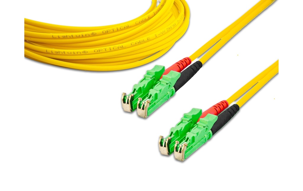 Lightwin Câble patch à fibre optique Singlemode, LSH/APC-LSH/APC, OS2, Duplex, 5 m