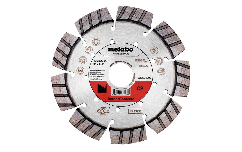 Metabo Disque à trancher CP Beton Professional Diamant 125 mm