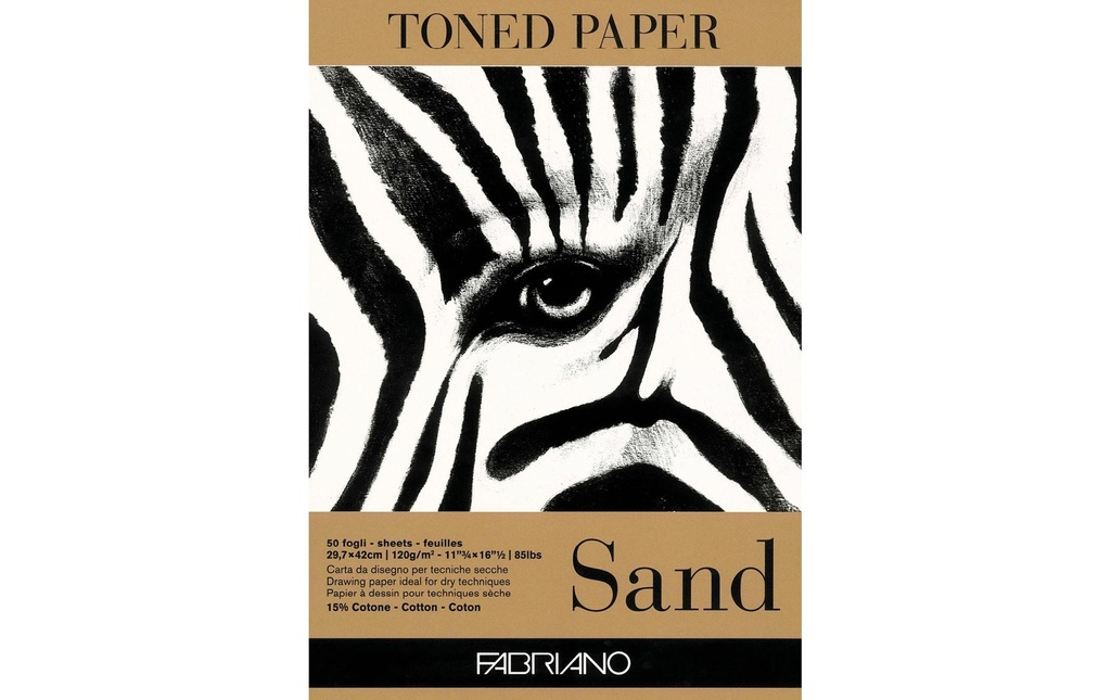 Fabriano Carnet de dessin Toned Sand A3, 50 feuilles