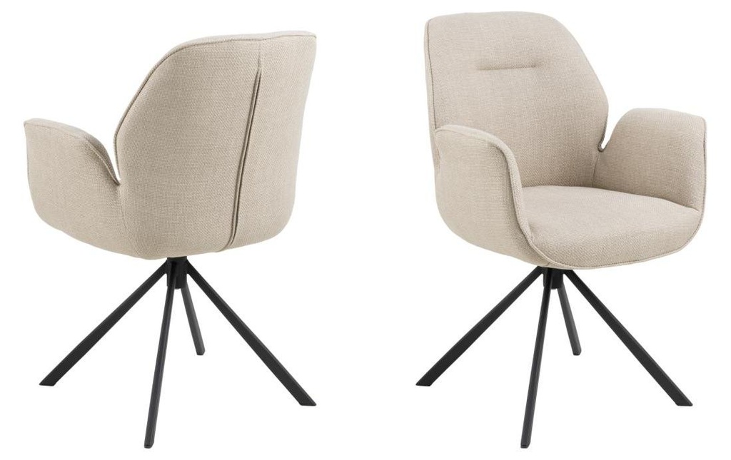 AC Design Chaise Aura Beige/Noir