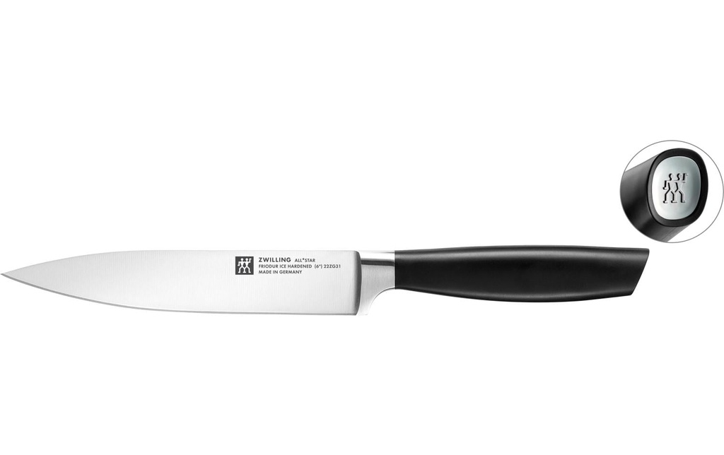 Zwilling Couteau de cuisine All Star 16 cm, chrome-argent