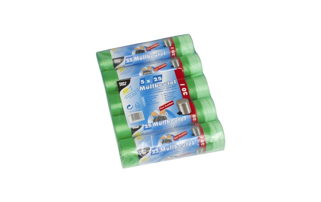 Weita Sacs poubelle Papstar 30 l, 125 Pièce/s
