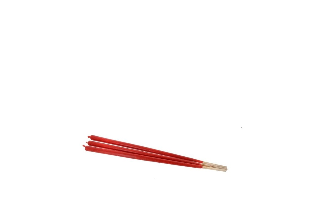 balthasar Torche de cire Rouge, 3 pièces