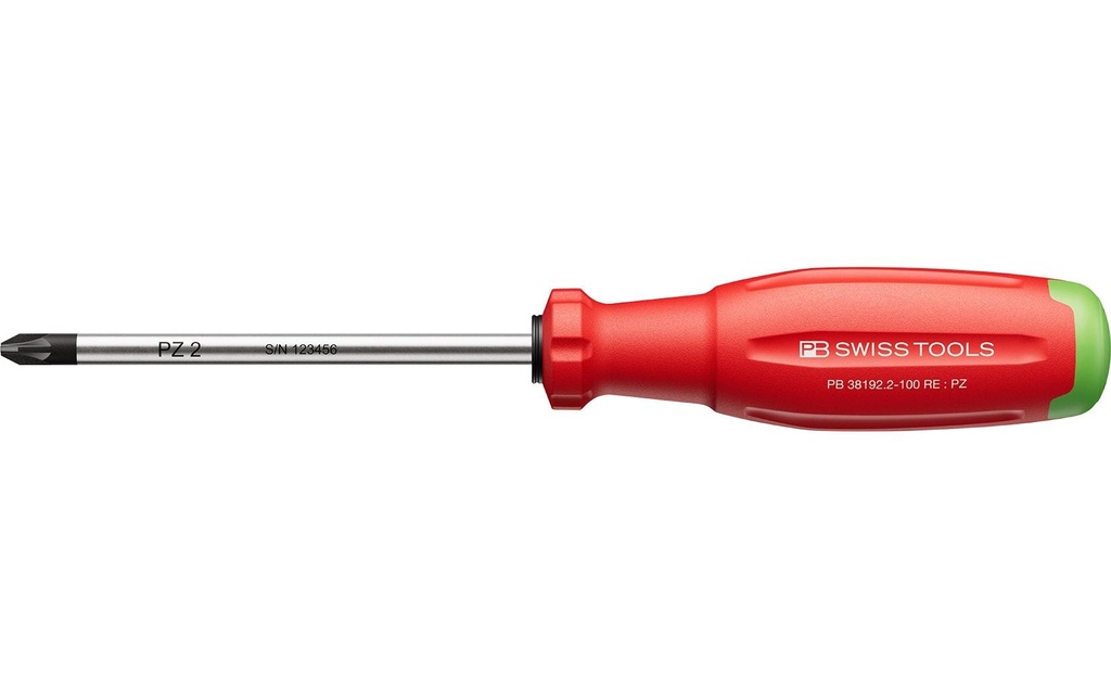 PB Swiss Tools Tournevis cruciforme PZ PB 38192.2-100 Rouge