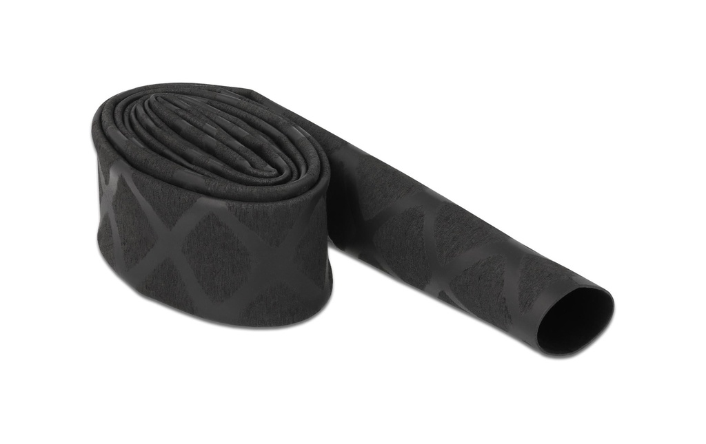 Delock Gaine thermorétractable dessin en X antidérapant 1 m x 15 mm Noir