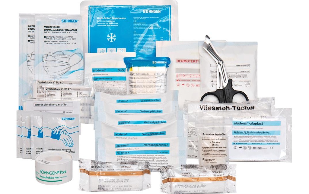 SÖHNGEN Kit de recharge de premiers secours, DIN 13157 - CH