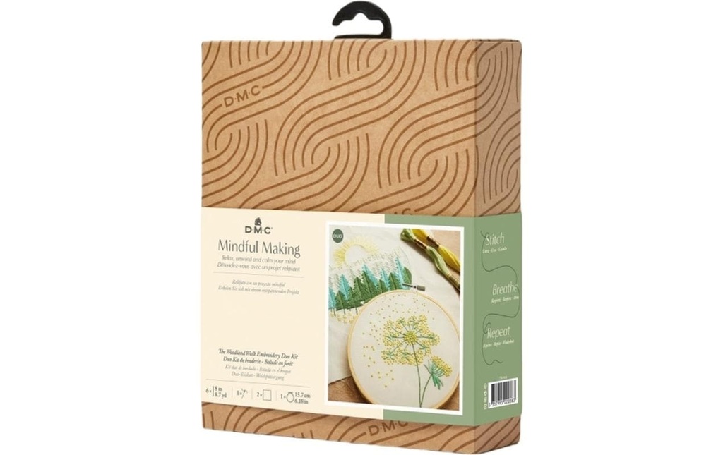 DMC Set de broderie Mindful Making Duo Promenade en forêt, Ø 15.7 cm