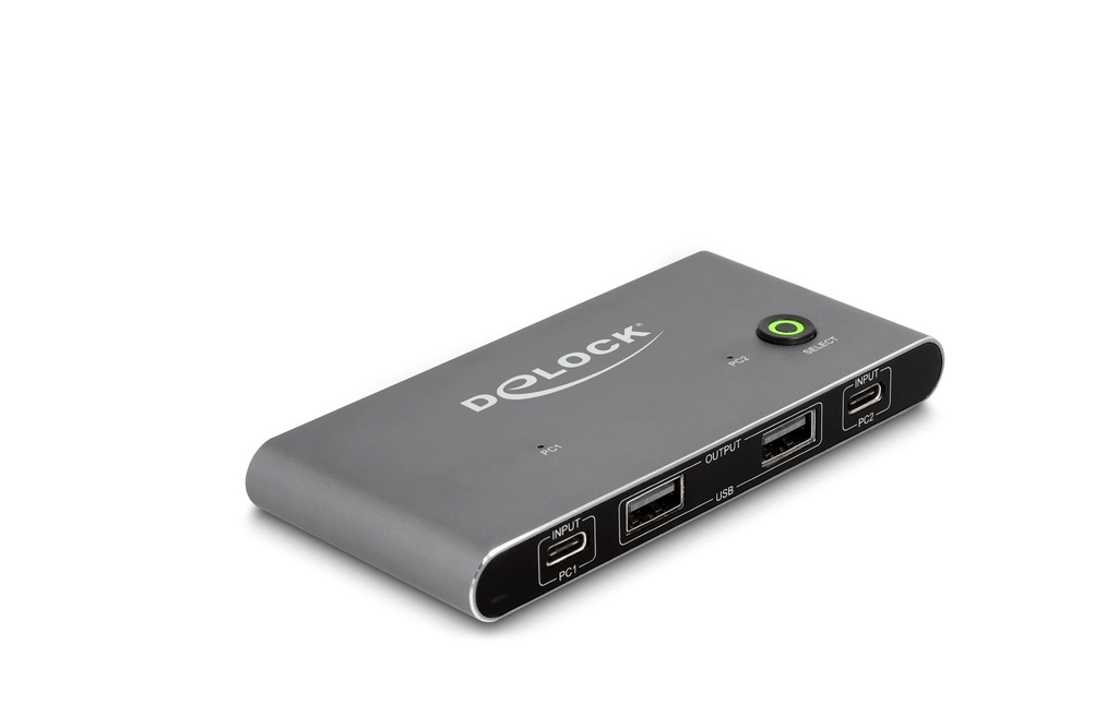 Delock Commutateur KVM USB-C vers HDMI et DisplayPort 8K MST avec USB 2.0