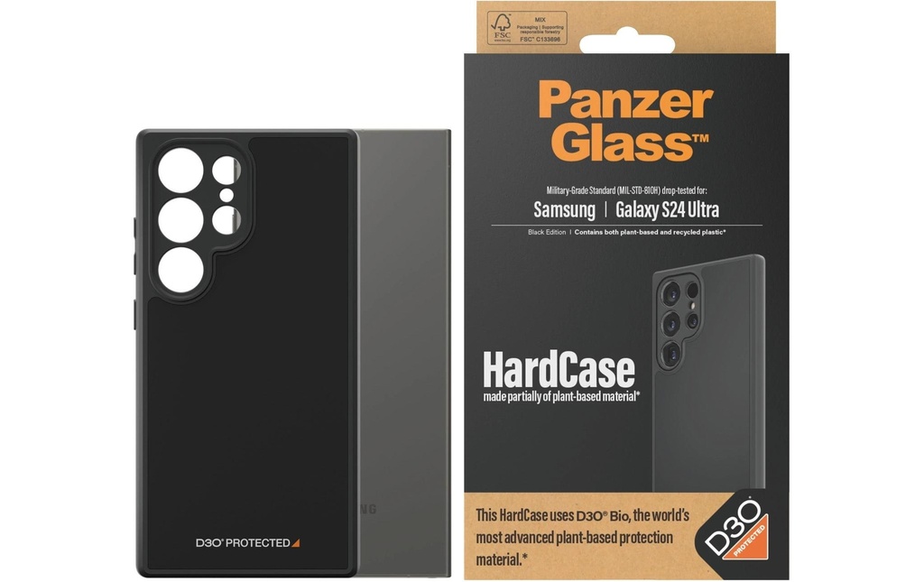 Panzerglass Coque arrière HardCase D3O Galaxy S24 Ultra Black