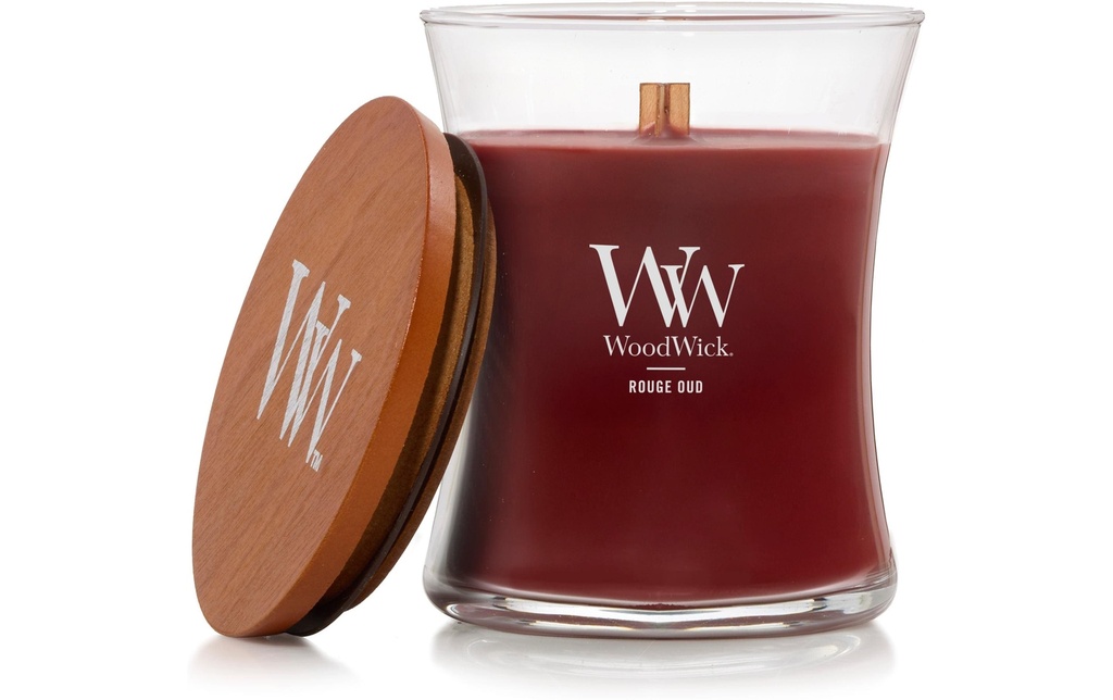 Woodwick Bougie parfumée Rouge oud Pot moyen