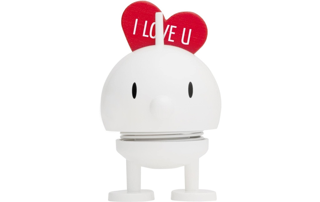 Hoptimist Objet à exposer Bumble Love S 8.7 cm, Blanc