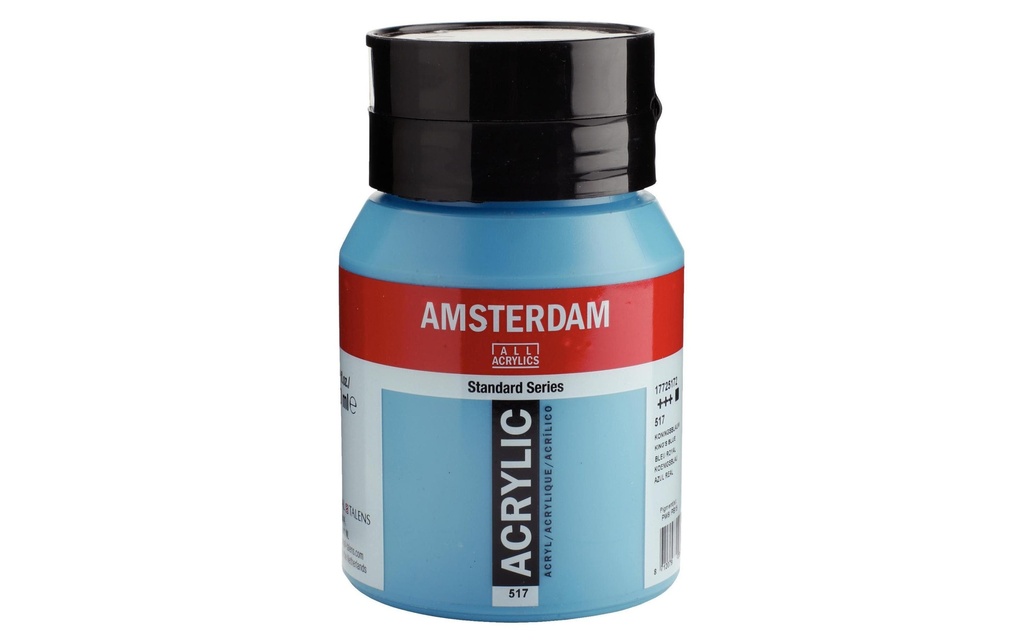Amsterdam Peinture acrylique Standard 517 Bleu royal couvrant, 500 ml