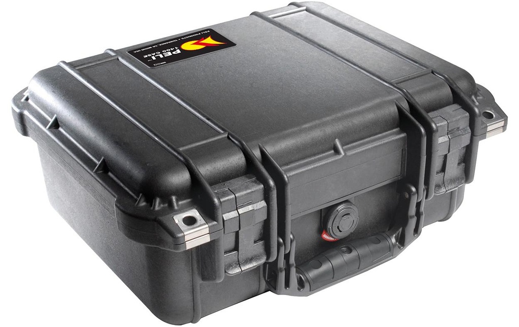 Peli Mallette de protection 1400 avec garniture en mousse, Noir