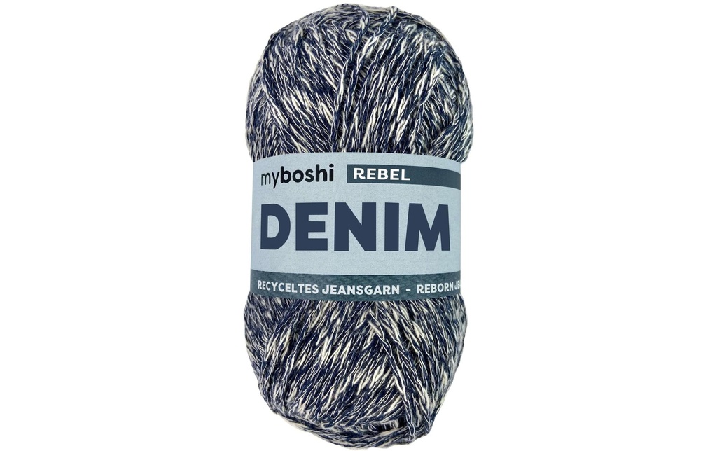 myBoshi Laine Denim Rebel Bleu foncé moucheté, 50 g, 135 m