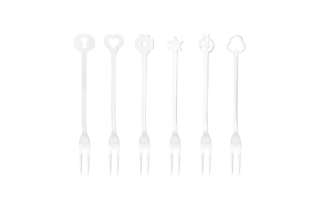 Sambonet Jeux de fourchettes Porta Fortuna 6-parties, Argenté