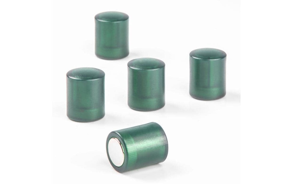 supermagnete Aimant Cylindrique 5 Pièce/s, Transparent/Vert