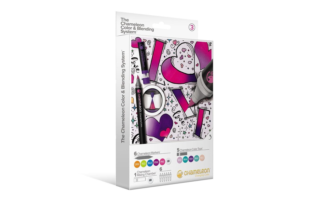 Chameleon Brushpen Color & Blending Set 3 avec 6 marqueurs