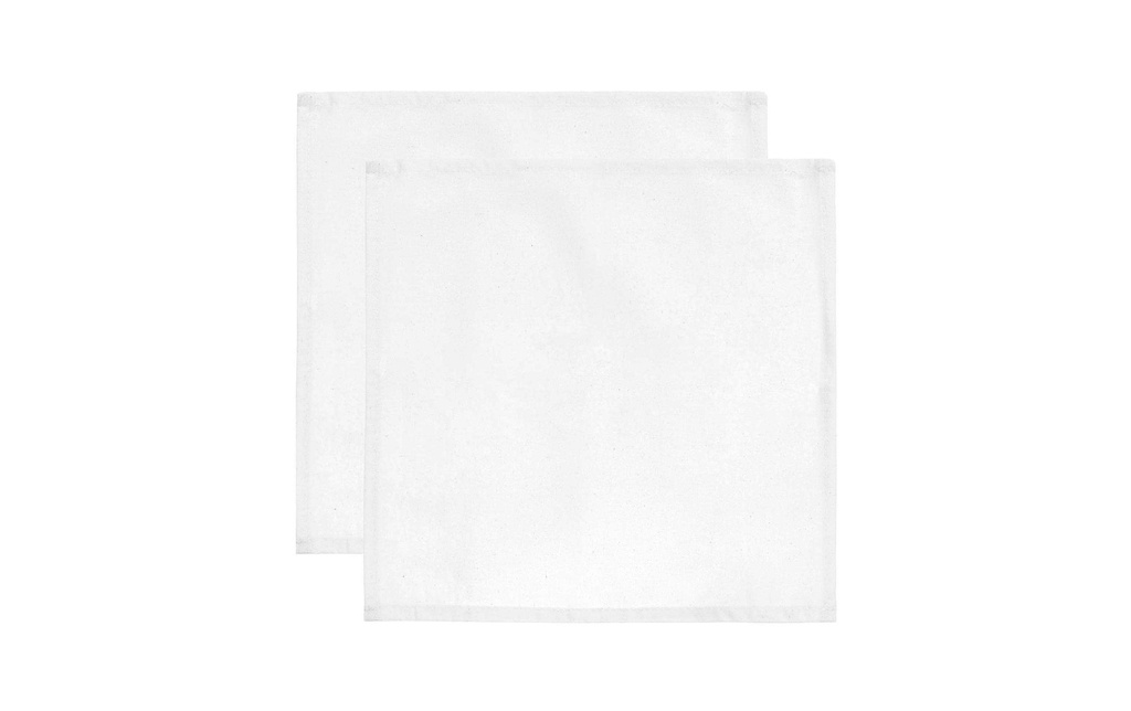 Rico Design Serviette en tissu 30 cm x 30 cm, 2 Pièce/s, Blanc