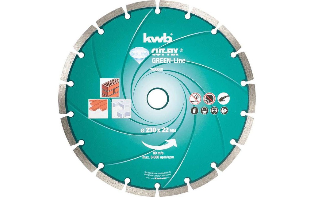 kwb Disque à trancher Green-Line Diamant 230 mm