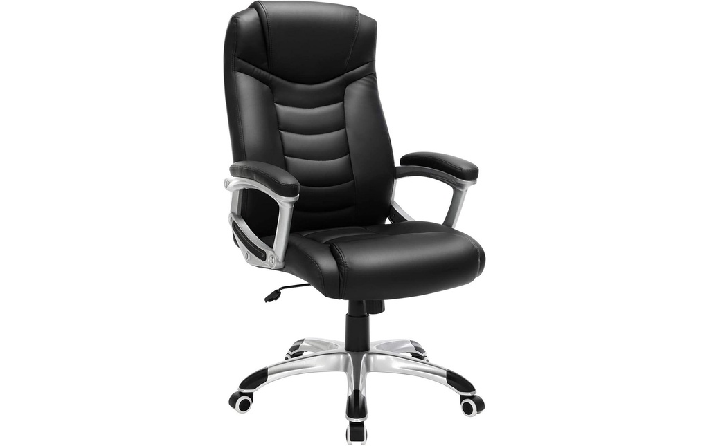 Songmics Chaise de bureau Swivel Chai Noir