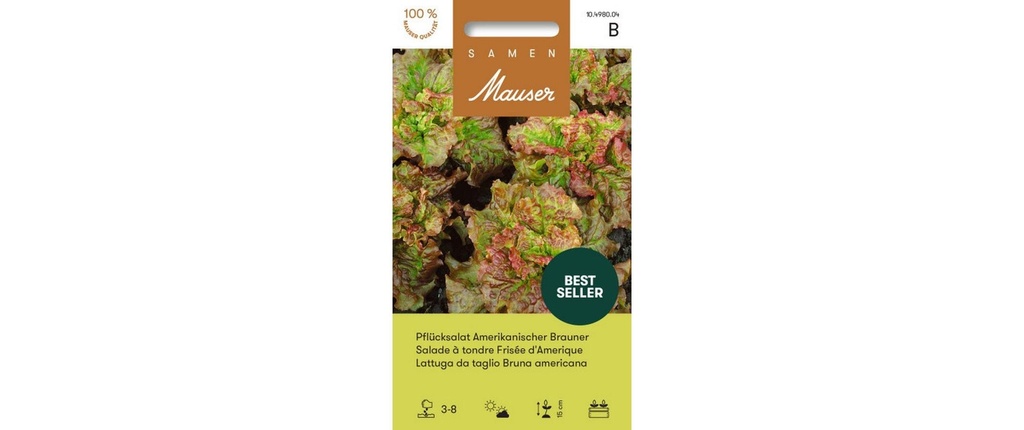 Samen Mauser Semence Salade de cornichons brun américain