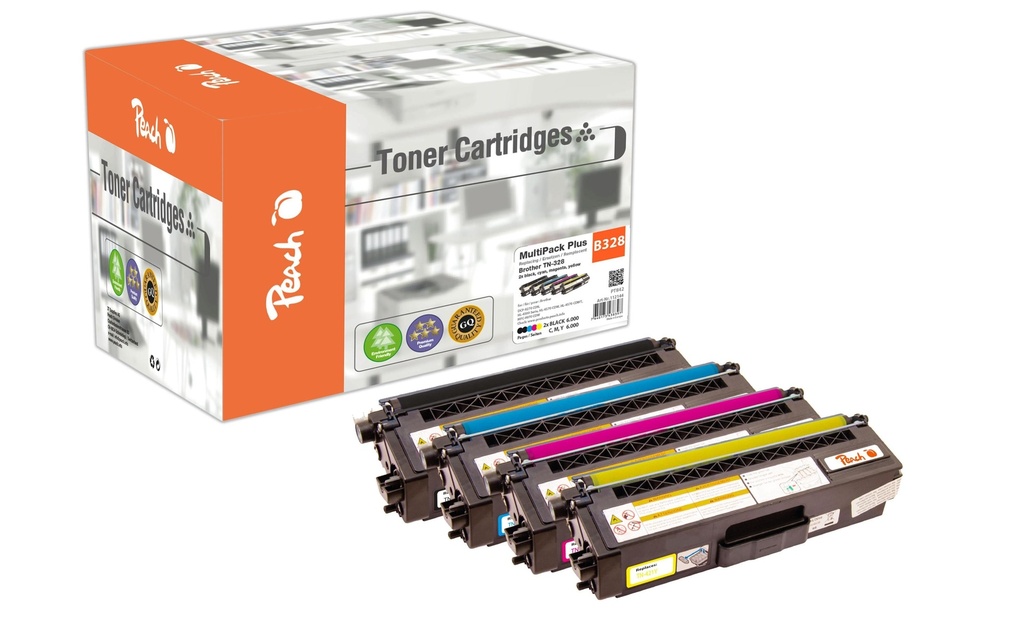Peach Toner Brother TN-328 2x noir, 1x cyan, magenta, jaune