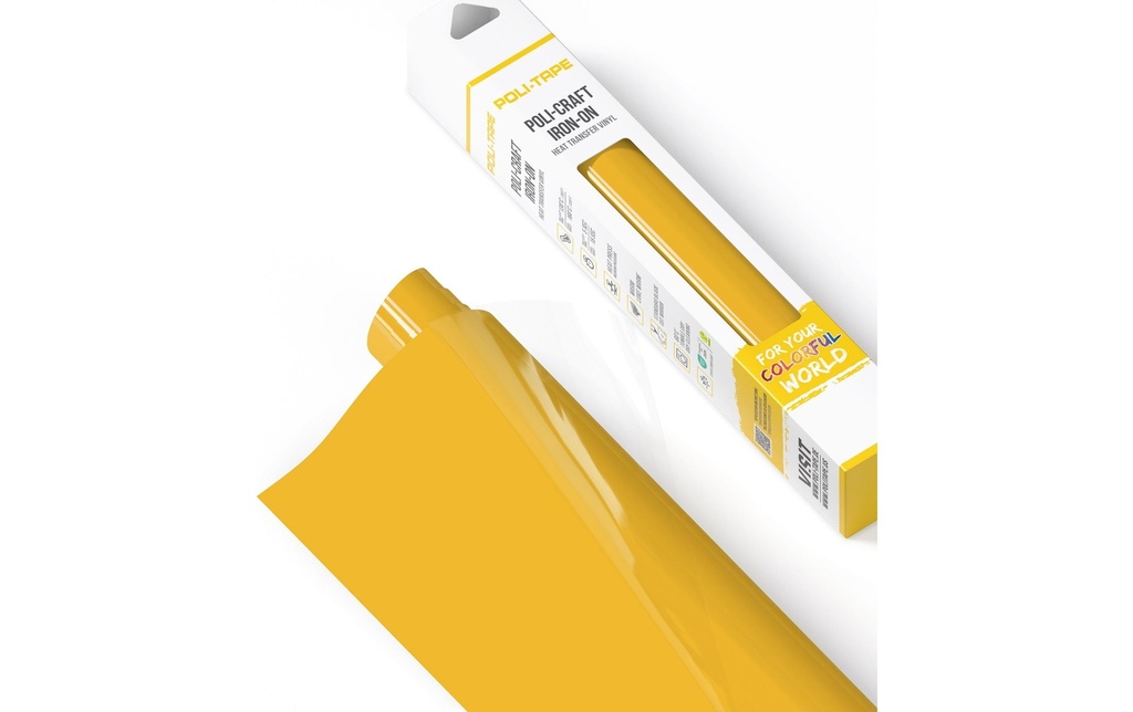 Poli-Tape Film thermocollant Poli-Flex turbo, 30.5 x 122 cm, jaune